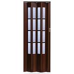 Harmonika vrata Crystalline glass tamni orah 9324
