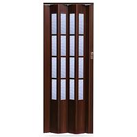 Harmonika vrata Crystalline glass tamni orah 9324