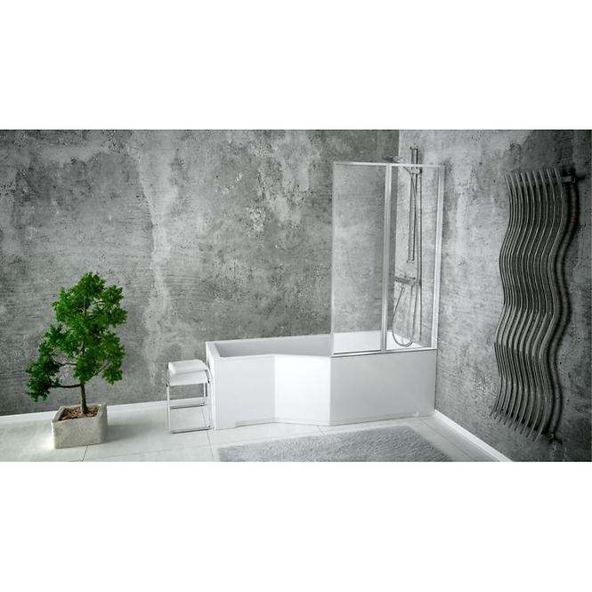 Kada Integra 150/75 L s dvodijelnim paravanom za kadu