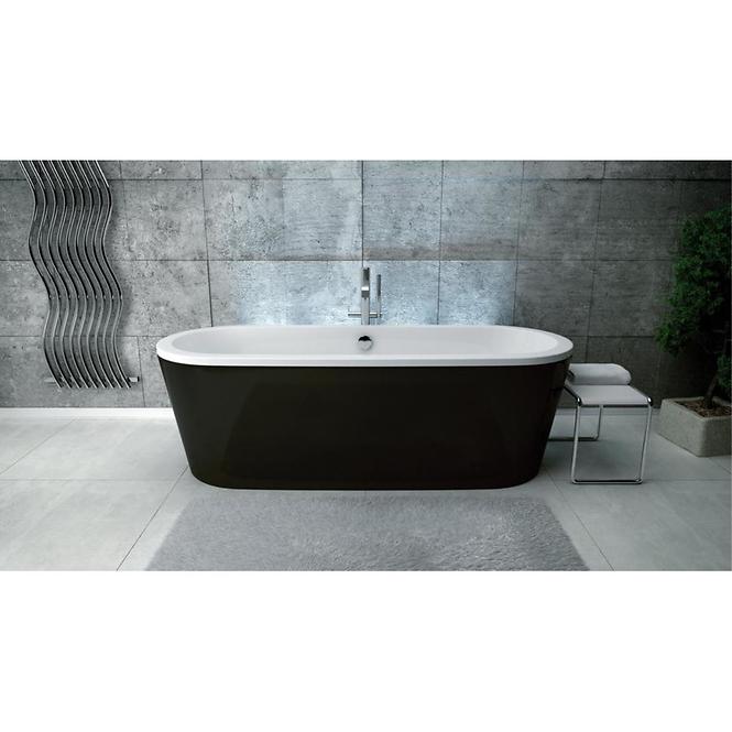 Kada Victoria 160/75 bijelo-crna s automatskim sifonom