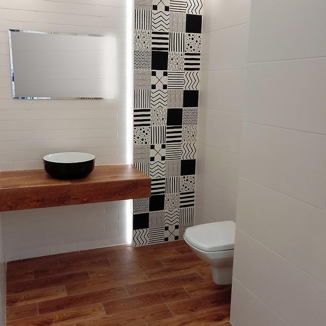 Glazirana zidna pločica Burano Bar White 7,8/23,7
