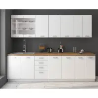Kuhinja Eko White mat 260 bez radne ploče