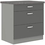 Kuhinjski ormar Grey 80d 3s bb sivi