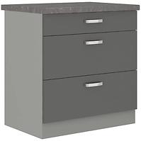 Kuhinjski ormar Grey 80d 3s bb sivi