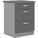 Kuhinjski ormar Grey od 60d 3s bb sive boje