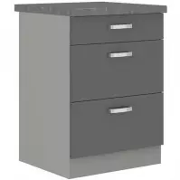 Kuhinjski ormar Grey od 60d 3s bb sive boje