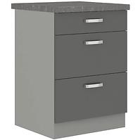 Kuhinjski ormar Grey od 60d 3s bb sive boje