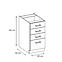 Kuhinjski ormar Grey 40d 4s bb,2