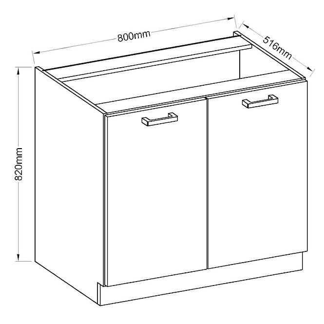 Kuhinjski ormar Bianka 80d 2f bb