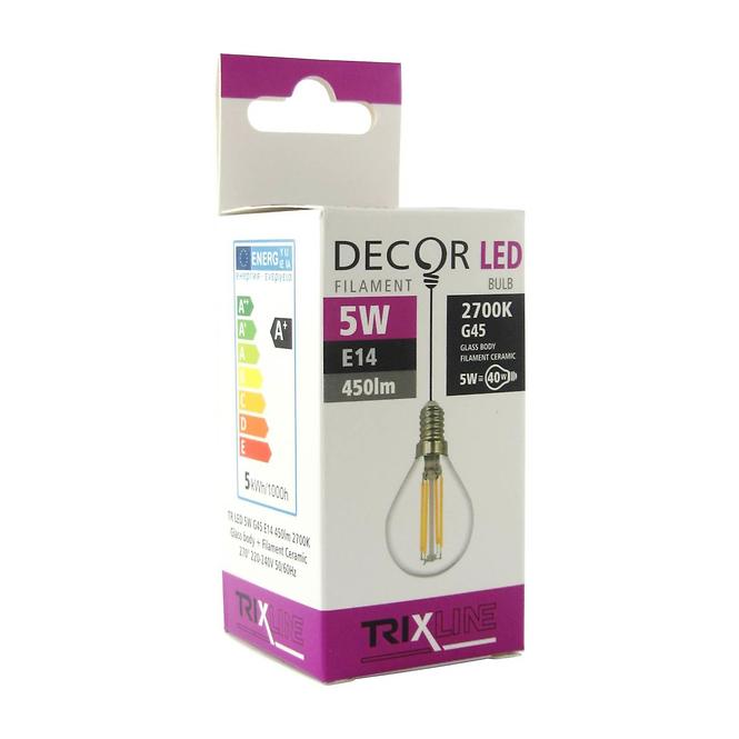 Žarulja Filament LED Trixline 5W-G45 E14 2700K
