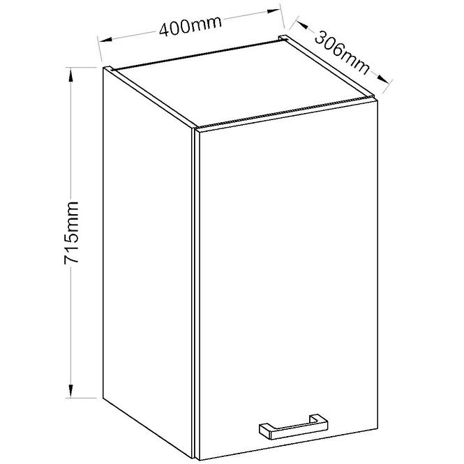 Kuhinjski ormar Karolina natur 40G-72 1F