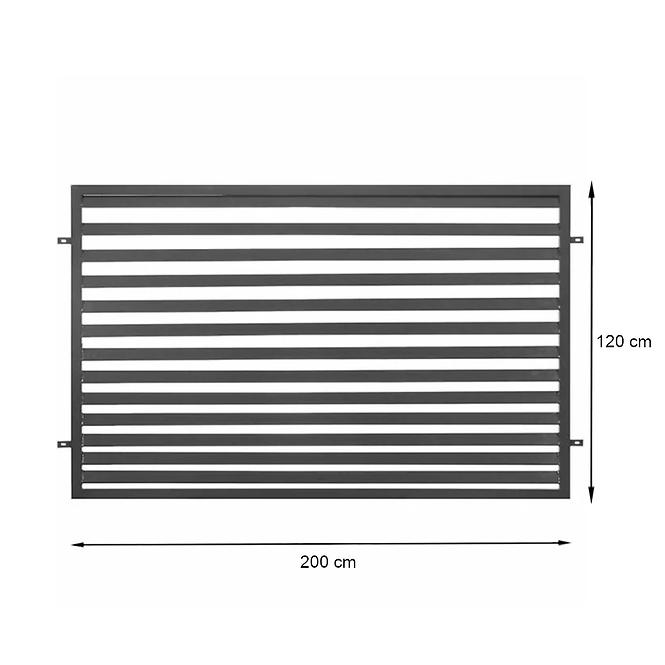 Ograda Sandra 2M/1,2M ZN+RAL 7016