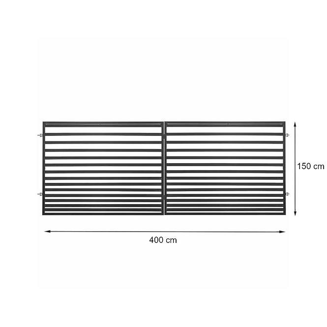 Vrata Sandra 4M/1,5M ZN+RAL 7016