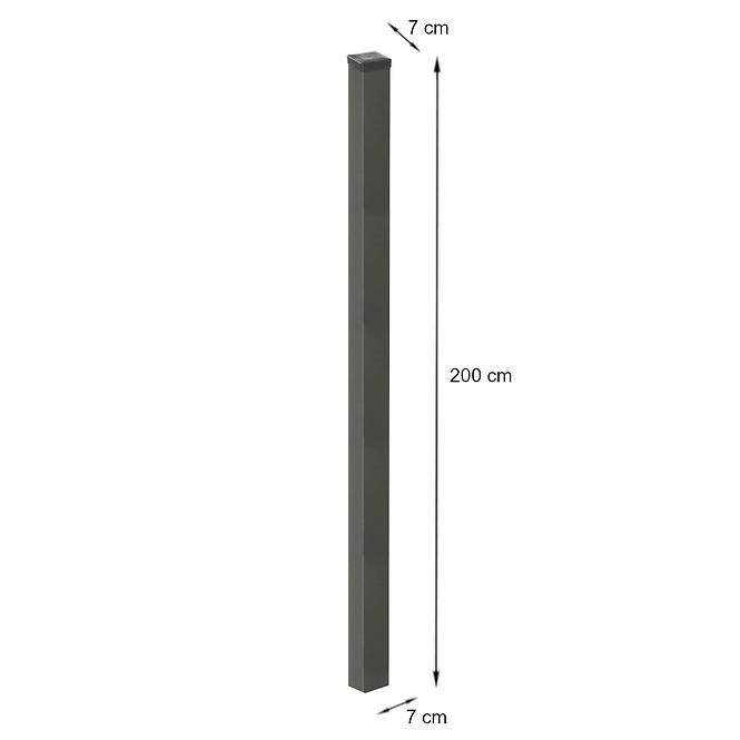 Stup 70x70x2m ZN+RAL7016