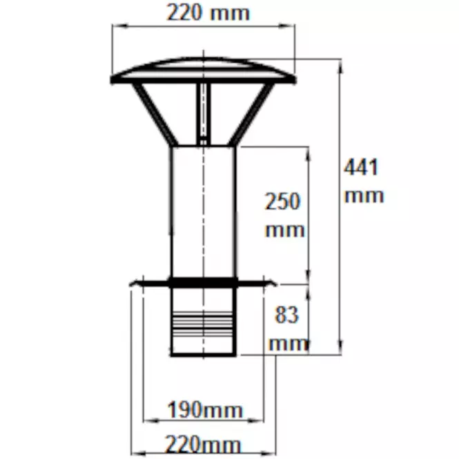 Kapa za dimnjak WDA 100-OC,2