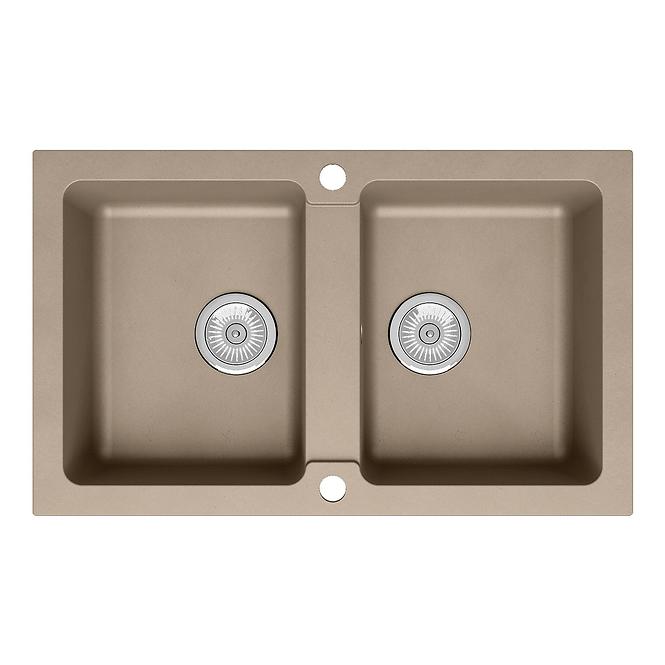 Granitni sudoper 2 korita 780x475 bež