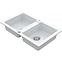 Granitni sudoper 2 korita 780x475 bijeli,2