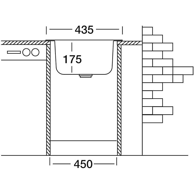 Okrugli sudoper ec 192+sifon fi435