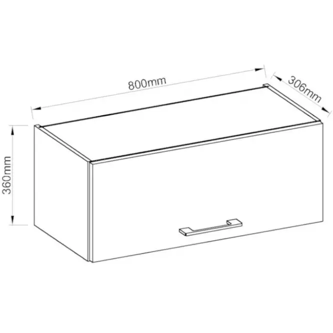 Kuhinjski ormar Vigo bijeli HG 80gu-36 1f,3
