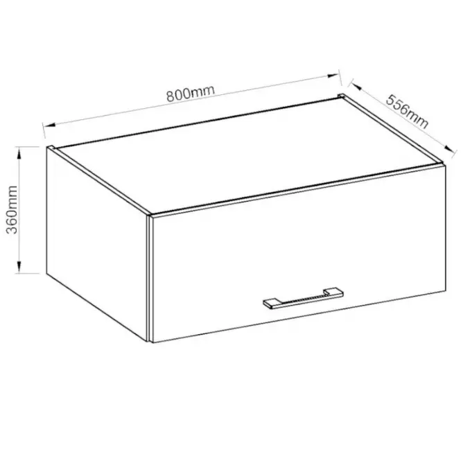 Kuhinjski ormar Vigo bijeli HG 80 Nagu-36 1f,3
