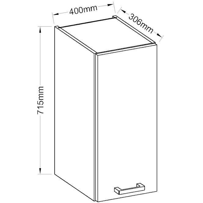 Kuhinjski ormar Eko White 30G-72 1F