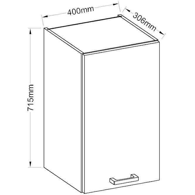 Kuhinjski ormar Eko White 40G-72 1F