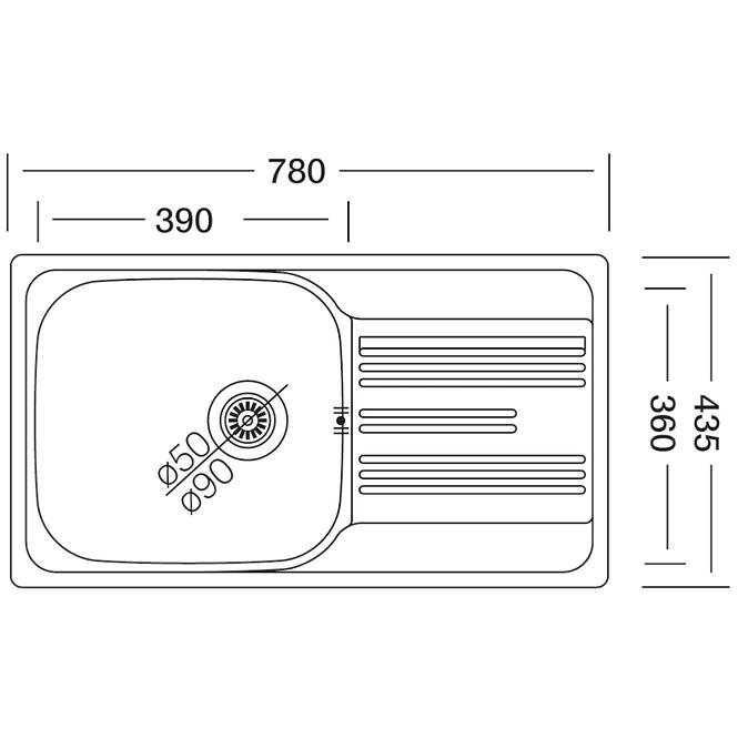 Sudoper colea ec198+sifon 435/780