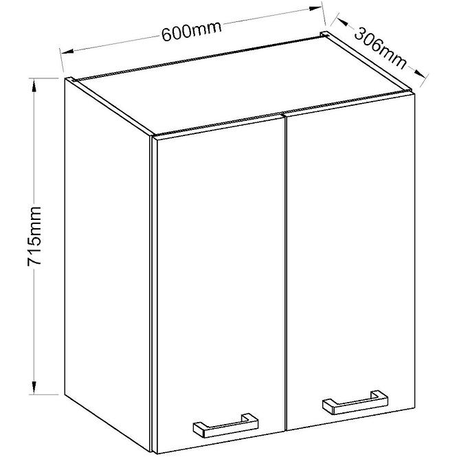 Kuhinjski ormar Eko White 60G-72
