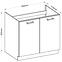 Kuhinjski ormar Eko White 80ZL 2F BB,2