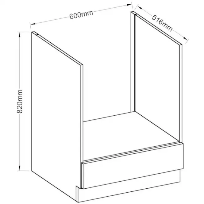 Kuhinjski ormar Eko bijeli 60DG BB,2