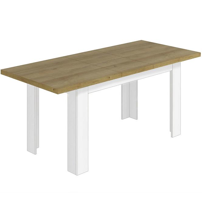 STÓŁ KEN 140X80 DĄB CRAFT ZŁOTY/BIAŁY