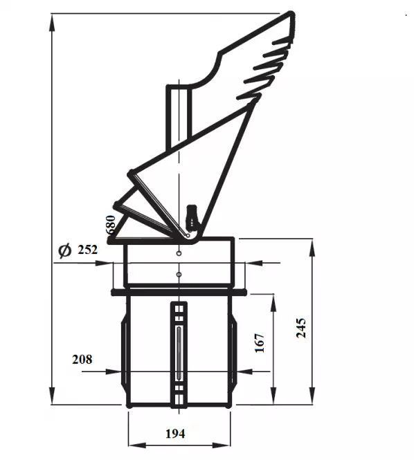 Rotirajuća kapa za dimnjak Dragon Ro200ch-Dr-Pt,2
