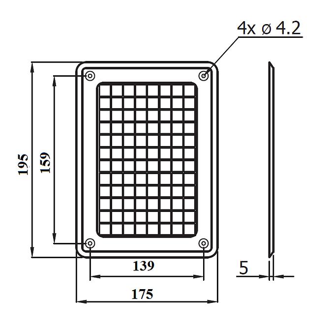Rešetka za kamin K2K-CH 175x195