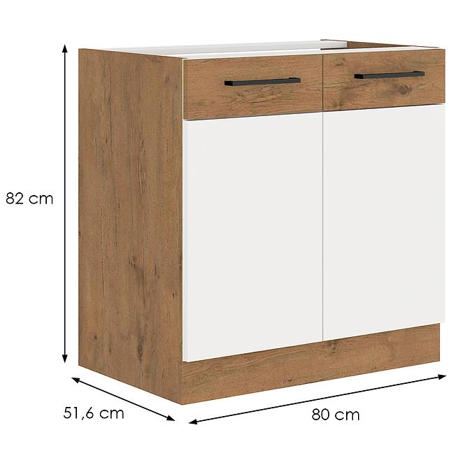 Kuhinjski ormar Vigo bijeli HG 80d 2f Bb