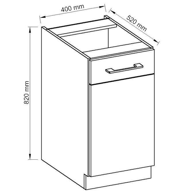 Kuhinjski ormar Vigo bijeli HG 40d 1f Bb