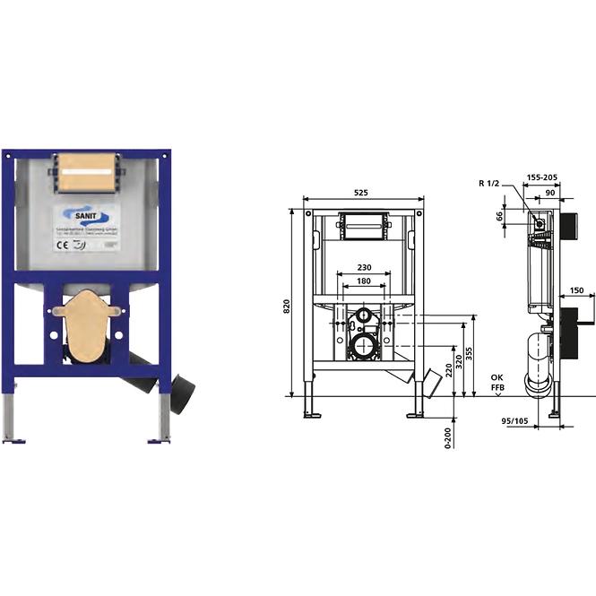SKRIVENI MODUL SANIT 820MM 995N