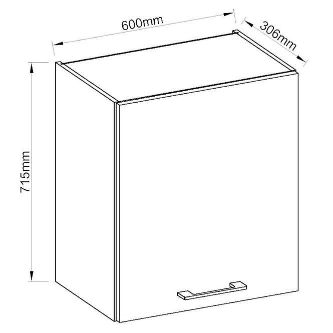 Kuhinjski ormar Vigo bijeli HG 60g-72 1f,3