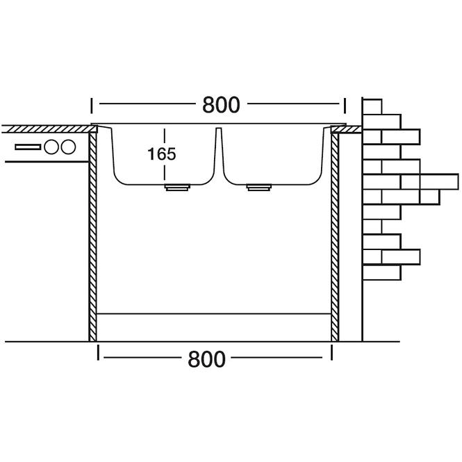 Sudoper ex195d +sifon 500/800