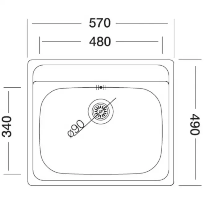 Sudoper Triton ex327 490x570 + sifon s701k