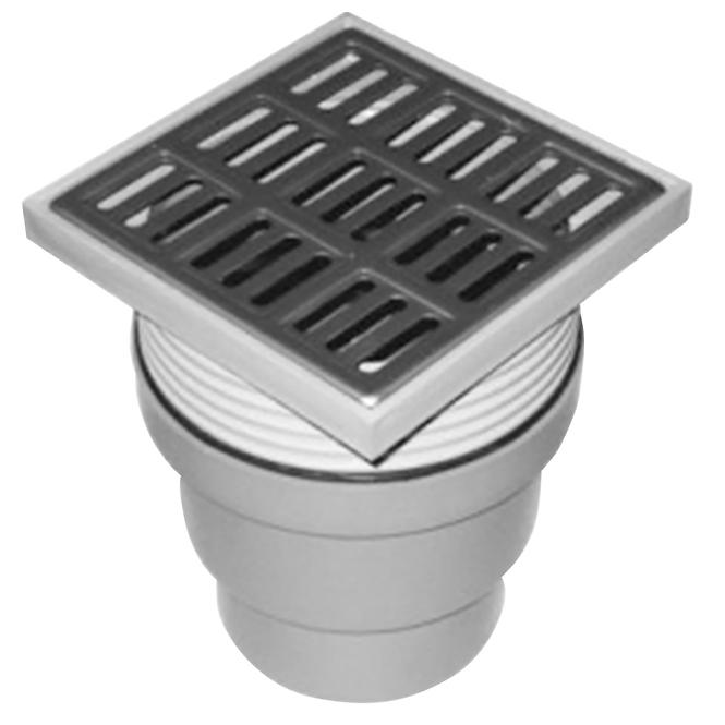 Odvodna rešetka ravna FI 110 siva, inox rešetka KRA005
