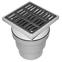 Odvodna rešetka ravna FI 110 siva, inox rešetka KRA005