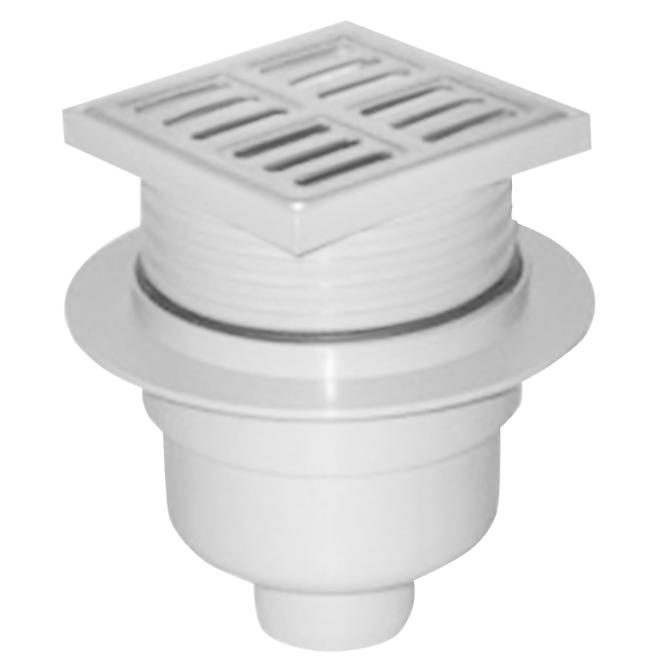 Odvodna rešetka FI 50 PIO. 10X10 siva, inox rešetka KRA023