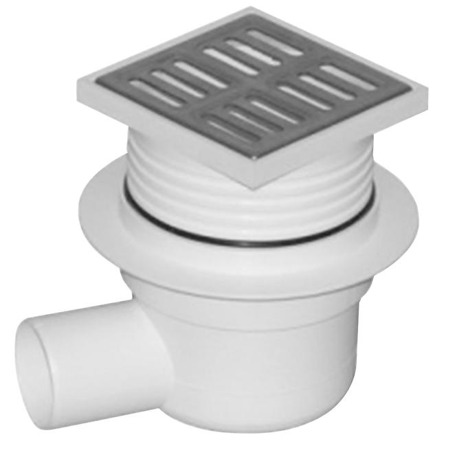 Odvodna rešetka bočna FI 50  bijela, inox rešetka KRA028