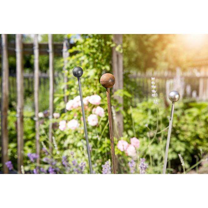 Šipka od nehrđajućeg čelika za biljke, s kuglicom 25mm, 90 cm, 07311