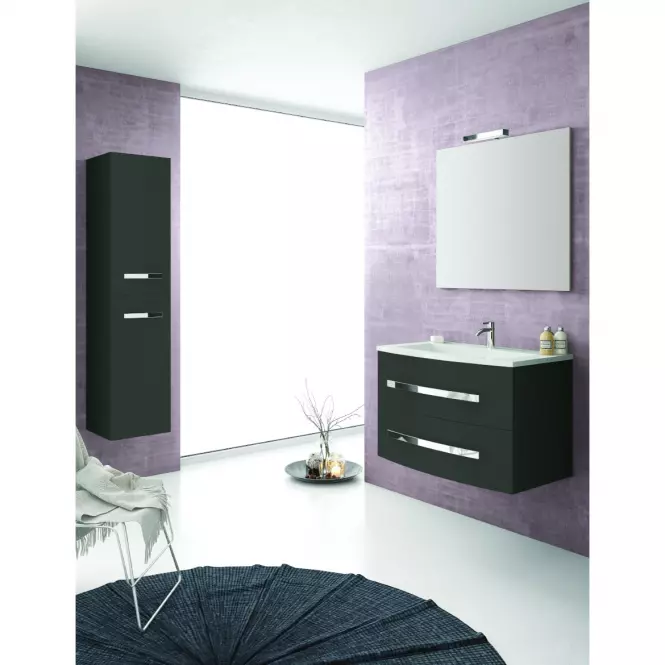 Kupaonski ormarić Perla 80 2 ladice, antracit,4