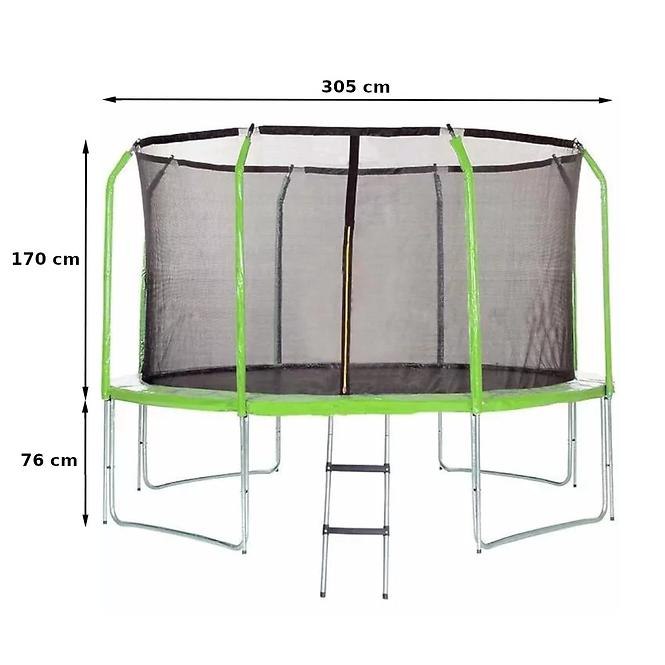 Trampolin s ljestvama 305cm/10FT SP10464L2-L zelena