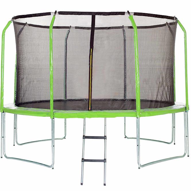 Trampolin s ljestvama 366cm zelena
