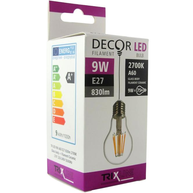 Žarulja Filament LED Trixline 9W A60 E27 2700K