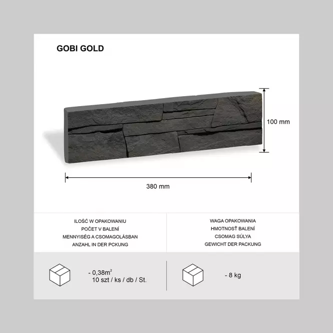 Betonski kamen Lazzaro 6 (Gobi 2 Gold) paket=0,38m2