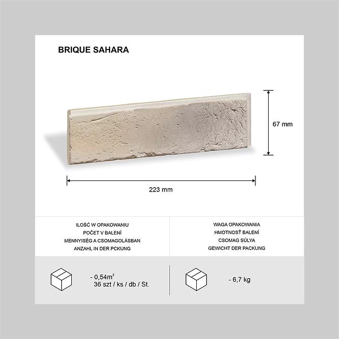 Gipsani kamen Brique Sahara, pak=0,54m2